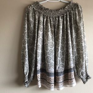 Max studio floral off shoulder top